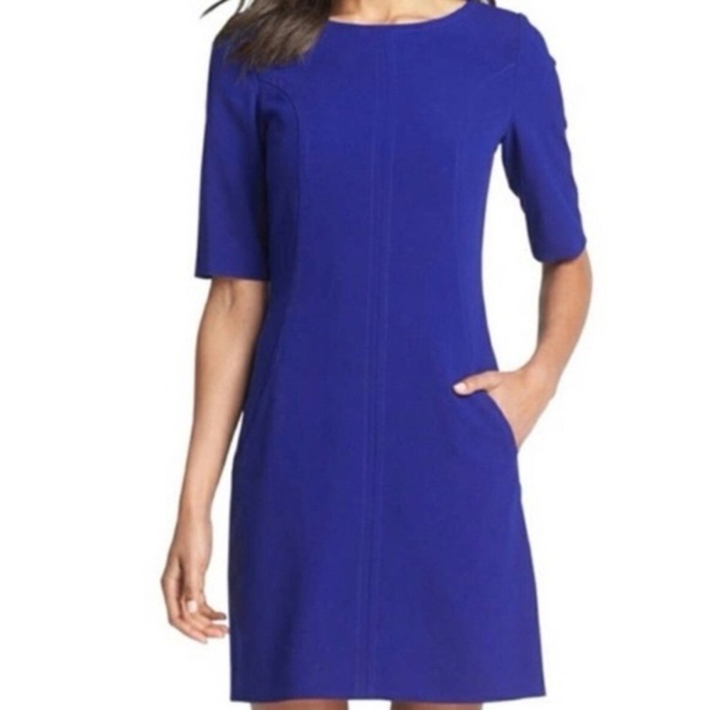 Tahari ASL Daisy Cobalt Blue Dress
